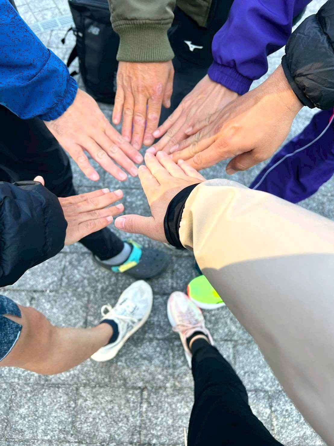 遠征先でのランニング仲間との時間